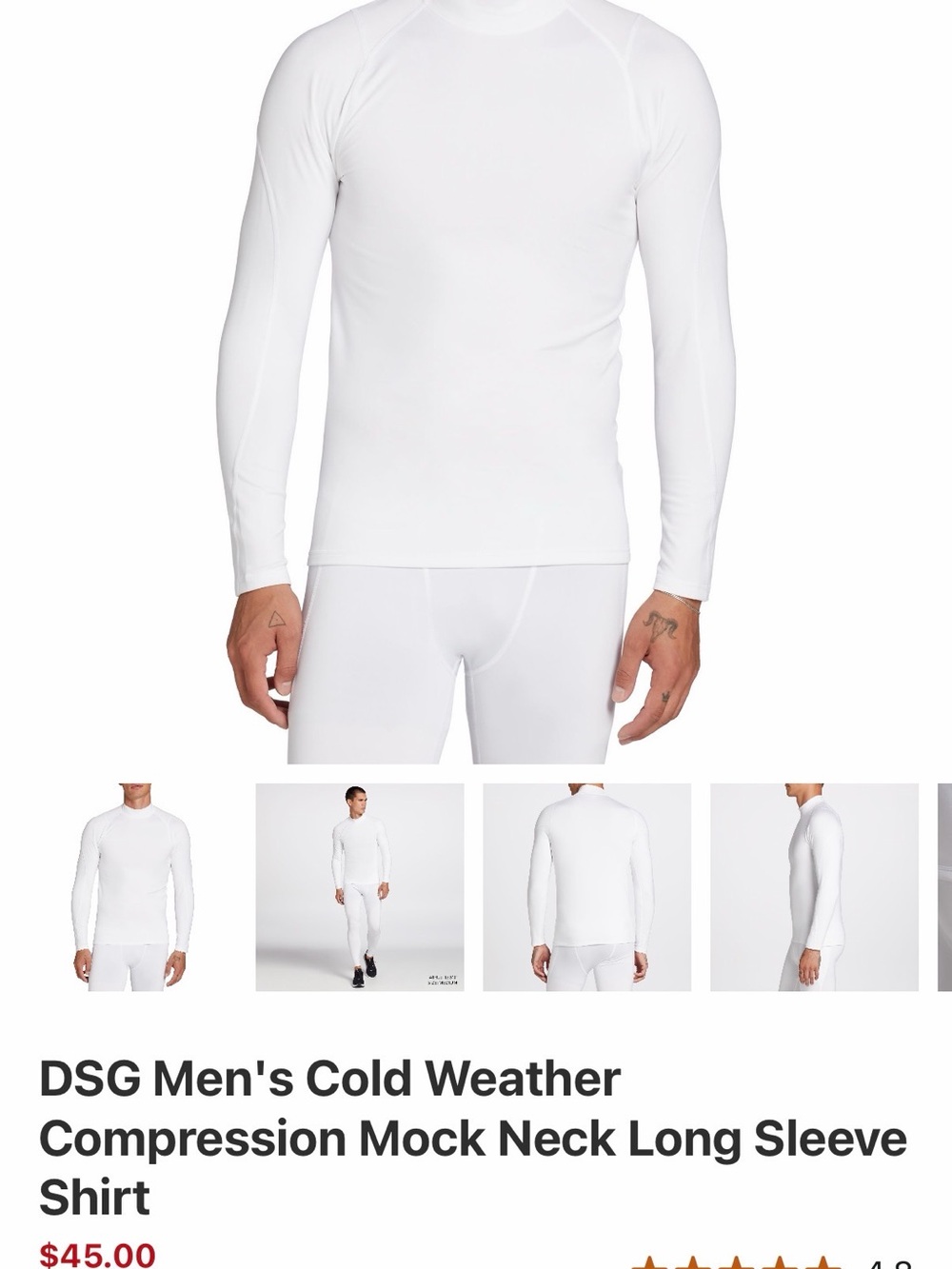 DSG White Long-Sleeve Performance Top